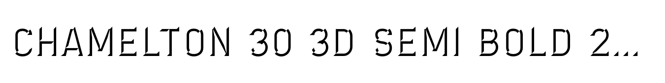 Chamelton 30 3D Semi Bold 2 Right